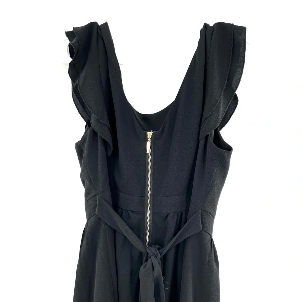 Fervour black belted sleeveless dress size L